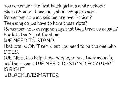 REMIX IF YOU BELIEVE THAT BLACK LIVES MATTER!! remix