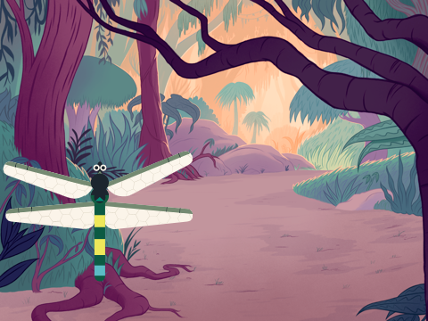 The traveling dragonfly