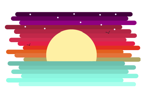 ✻Sunrise-Flat Art✻