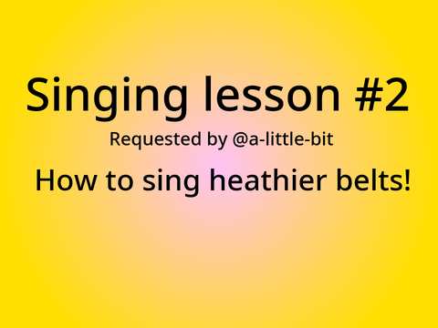 Singing lesson #2
