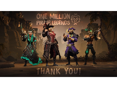 Sea Of Thieves One Millon Pirate Legends Thank you 