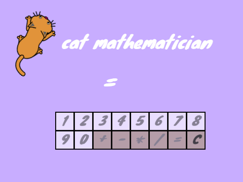 Calculator " cat mathematician"