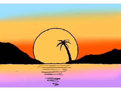 Tropical Sunset || Art