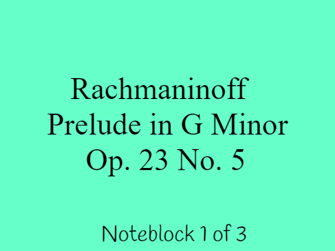 [NOTEBLOCK] Prelude in G Minor by Rachmaninoff