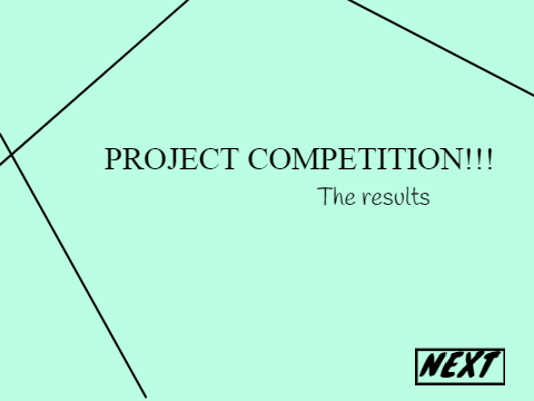 Results of PROJECT COMPETITION!!!