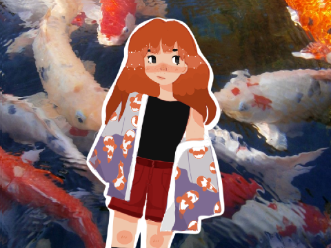 -ˏˋ DTAE | Sparkling orange koi ˊˎ- 