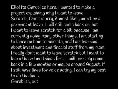 My explanation on my leave.