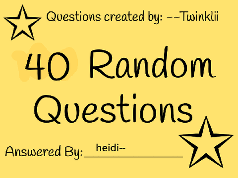 40 random Questions remix