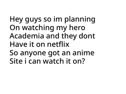 Anyone?