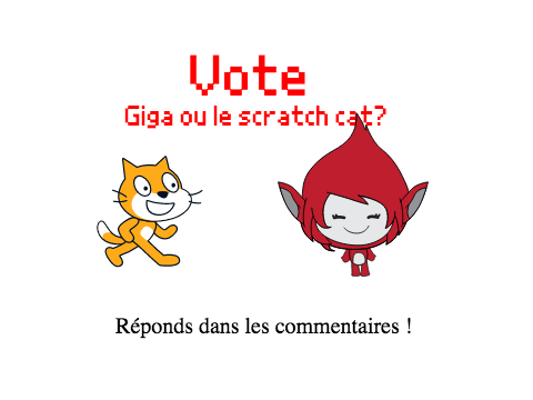 Les 2 mascottes de scratch !