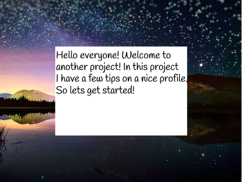 Tips On: A Nice Profile
