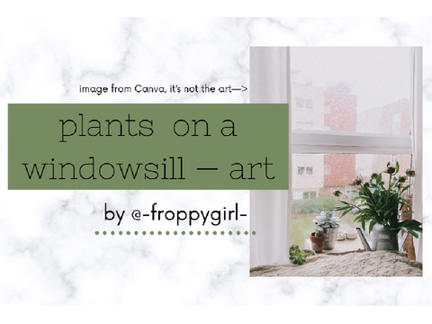 plants on a windowsill — digital art