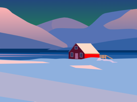 A Snowy Cottage