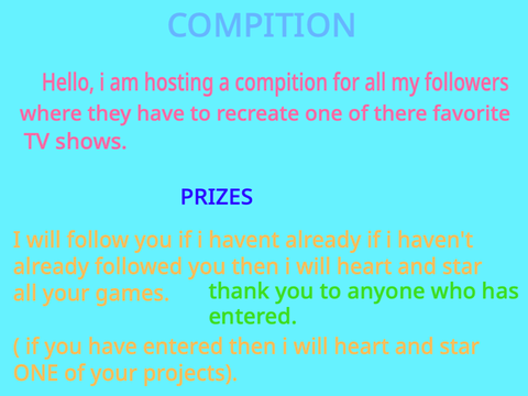 COMPITION CLOSED (no one entered) : (