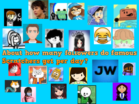 How many followers do famous scratchers get each day?