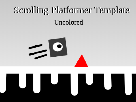 Scrolling Platformer Template Uncolored