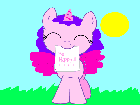 Unicorn/ Pegasus Happy Note