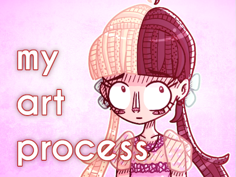 my art process (kind of a tutorial but not really) ♡