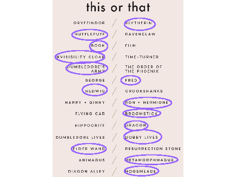 Harry Potter This or That