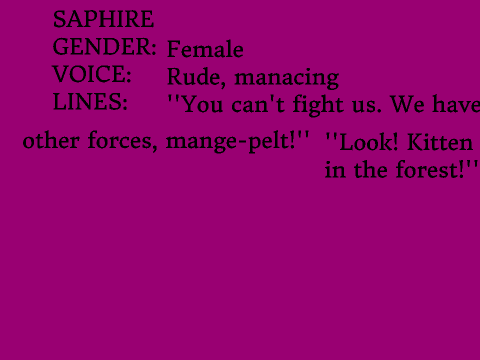 Flare and Saphire audition