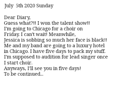 My Diary: Winner!