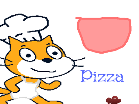 Scratchy Cooks Pizza!