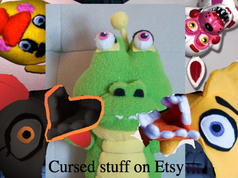 Cursed Fnaf stuff on Etsy.