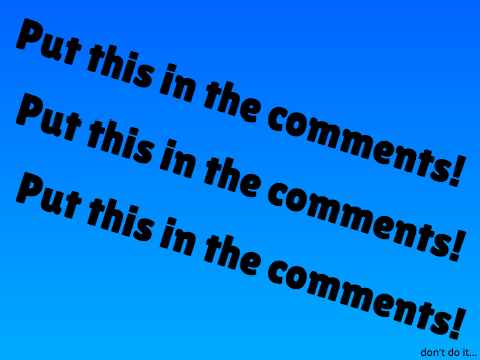 Comment Easter Egg