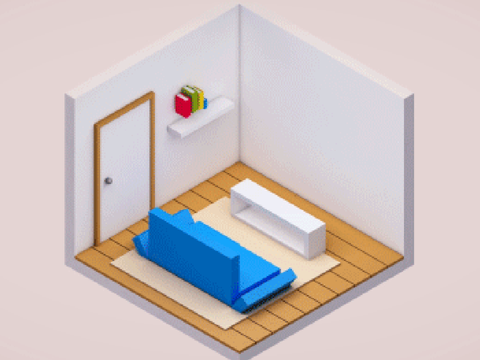 001 | Isometric Living Room 