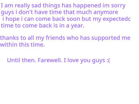 Farewell my friends!