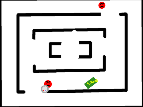 Moving object maze