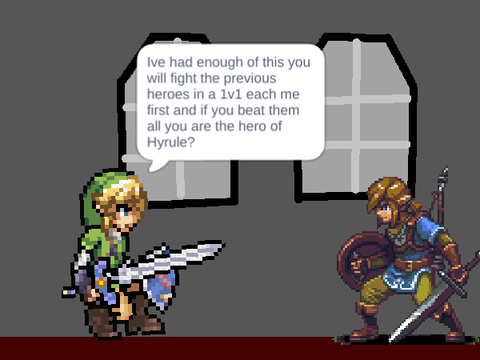 BoTw Links row with the hero of time