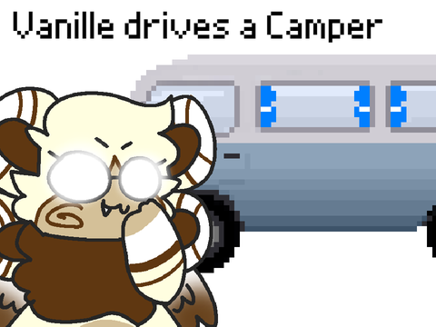 Vanille drives a Camper