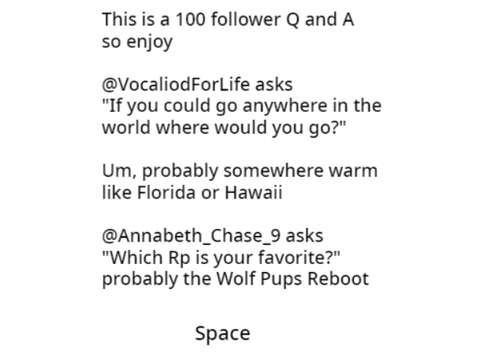 Q and A answers part 1
