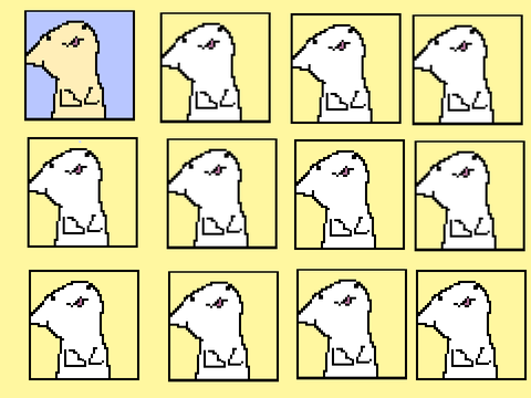 color in a licky cat