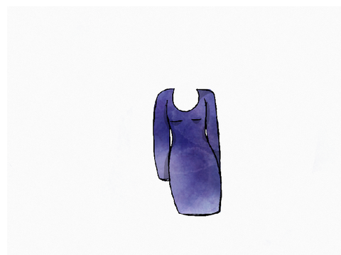 For Dees shop: Watercolor dress