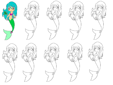 Color Yourself As A Mermaid