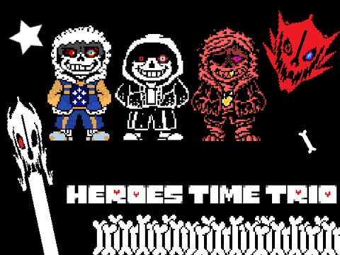 Heroes time trio Battle! [undertale bad time trio AU]
