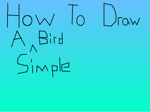 How to draw a simple bird!