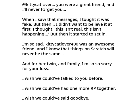 RIP @kittycatlover400