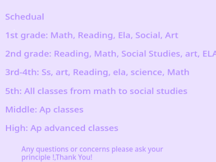 Schedual