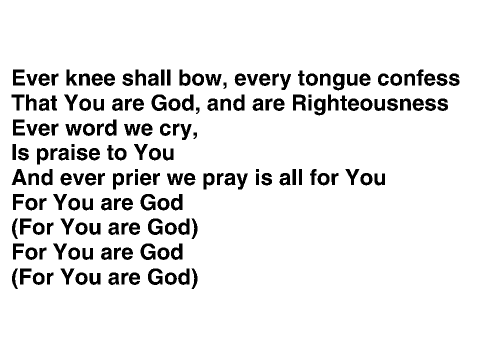 You are God (Lyrics)