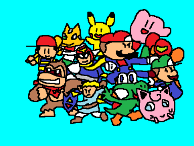 Smash Bros but MS Paint