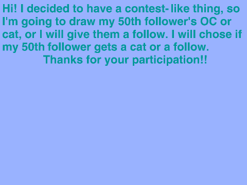 My 50th follower prize!!