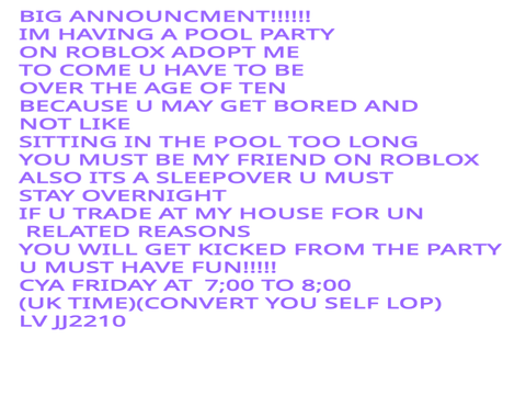 big announcement!! CLOSED