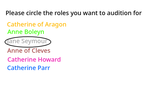 Six the musical auditions  remix