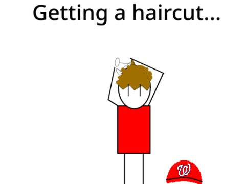 Cutting my hair (short animation)