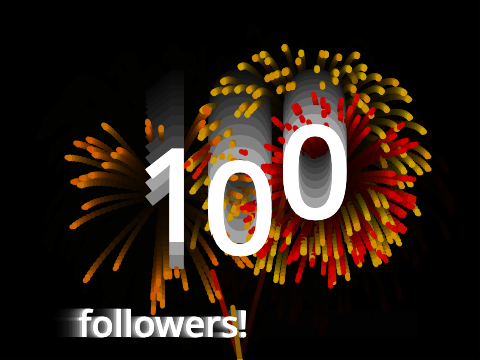 100 followers!