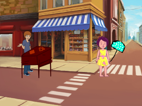 Blue umbrella :Scene 1