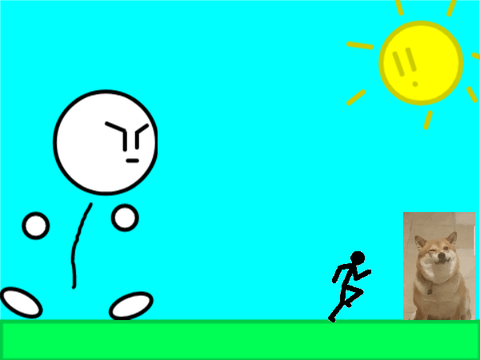Add Yourself Running From the GIANT STICKMAN! remix